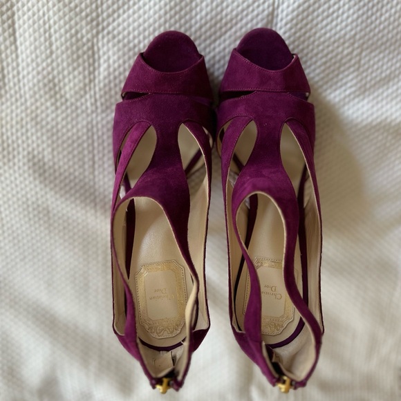 Christian Dior Suede Purple Sandals Size: EU 39 - Picture 2 of 10